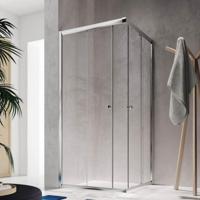 Badstuber Corner vierkante douchecabine 80x80x190cm chroom - thumbnail