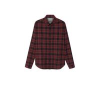 Mango Man geruit regular fit overhemd donkerrood - thumbnail