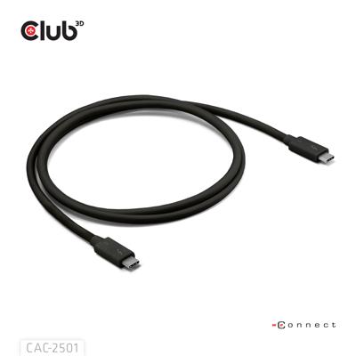 club3D Thunderbolt-kabel Thunderbolt (USB-C) stekker 1.00 m Zwart CAC-2501