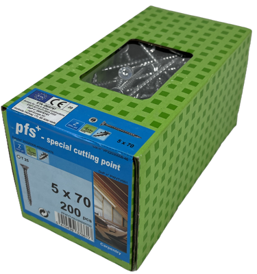 pgb-Europe PFS+ | Spaanplaatschroef PFS+ VZK-T Ø 5,0x70 Zn - PFWVTV001005000703 pgb-Europe PFS+ | Spaanplaatschroef PFS+ VZK-T Ø 5,0x70 Zn - PFWVTV001005000703