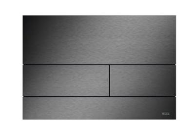 TECEsquare II metaal WC-bedieningsplaat voor duospoeltechniek, geborsteld zwart chroom TECE