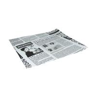 Vetvrij papier 33x30 cm krant wit (2000 stuks) - thumbnail