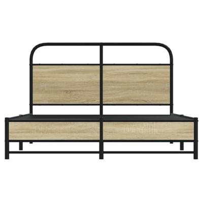 Bedframe zonder matras bewerkt hout sonoma eikenkleur 120x190cm Bedframe zonder matras bewerkt hout sonoma eikenkleur 120x190cm