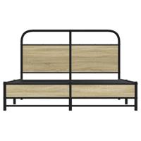 Bedframe zonder matras bewerkt hout sonoma eikenkleur 120x190cm - thumbnail