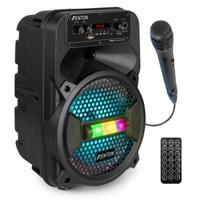 Fenton FPC8 accu speaker 100W met Bluetooth, microfoon en LED - thumbnail