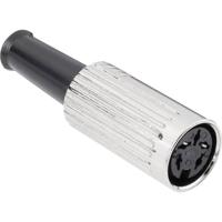 TRU COMPONENTS 1579000 DIN-connector Bus, recht Aantal polen: 5 Zilver 1 stuk(s) - thumbnail