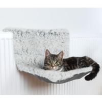 TRIXIE RADIATOR HANGMAT HARVEY LANGHAAR PLUCHE / VELOURS WIT ZWART 45X31X26 CM - thumbnail