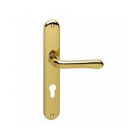 Intersteel Deurkruk Saturnus op ovaal schild profielcilinder 72mm - messing gelakt - thumbnail