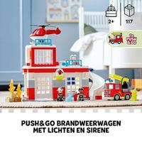 Lego Duplo 10970 Brandweerkazerne en Helikoper + Licht en Geluid - thumbnail