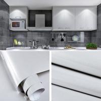 Pearlescent creatieve PVC bakstenen decoratie meubels behang stickers slaapkamer woonkamer muur waterdicht behang roll grootte: 60x500cm (grijs) - thumbnail