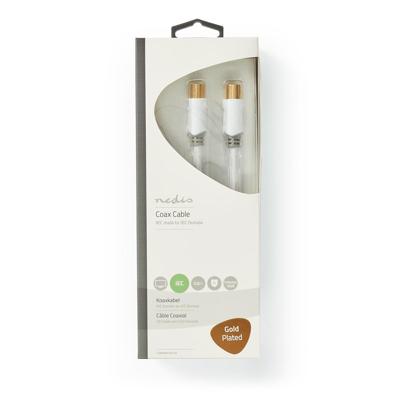 Coaxkabel 100 dB | IEC (Coax) Male - IEC (Coax) Female | 3,0 m | Wit