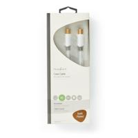 Coaxkabel 100 dB | IEC (Coax) Male - IEC (Coax) Female | 3,0 m | Wit - thumbnail