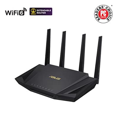 ASUS RT-AX58U (AX3000) Dual Band WiFi 6 Extendable Router, levenslange gratis netwerkbeveiliging, Instant Guard, 4G / 5G Router vervanger, ouderlijk toezicht, VPN, AiMesh ondersteuning, Smart Home