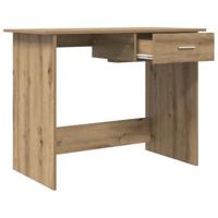 Bureau artisanaal eikenkleurig 100 x 50 x 76 cm Bewerkt hout - thumbnail