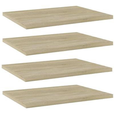 Wandschappen 4 st 40x30x1,5 cm spaanplaat sonoma eikenkleurig