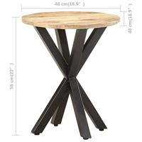 Bijzettafel 48x48x56 cm massief mangohout - thumbnail