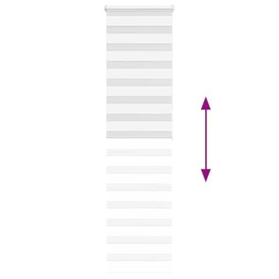 VidaXL Zebra rolgordijn 60x200 cm stofbreedte 55,9 cm polyester wit VidaXL Zebra rolgordijn 60x200 cm stofbreedte 55,9 cm polyester wit