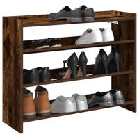 VidaXL Schoenenrek 80x25x62 cm bewerkt hout gerookt eikenkleurig - thumbnail