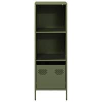 Hoge kast 35x39x103,5 cm staal olijfgroen - thumbnail