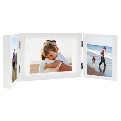 VidaXL Fotolijst drieluik 28x18 cm+2x(13x18 cm) wit VidaXL Fotolijst drieluik 28x18 cm+2x(13x18 cm) wit