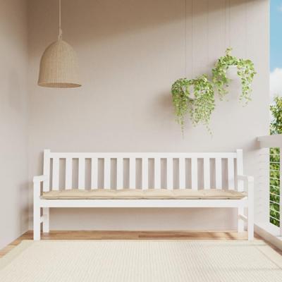 VidaXL Tuinbankkussen 200x50x7 cm oxford stof beige