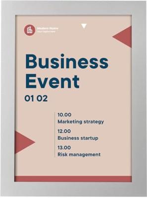 Europel zelfklevend kader ft A5, zilver, pak van 2 stuks Europel zelfklevend kader ft A5, zilver, pak van 2 stuks