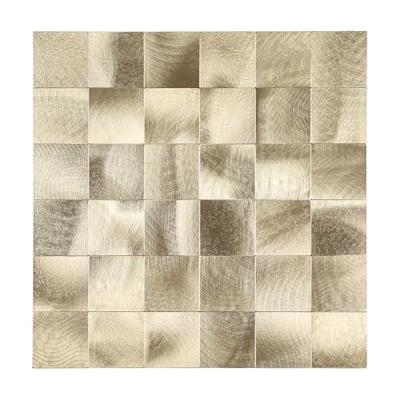 Mozaïek Isodeco Steenstrip Blok Vierkant Zelfklevend 30.5x30.5 cm Licht Goud Isodeco