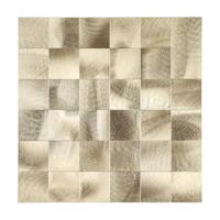 Mozaïek Isodeco Steenstrip Blok Vierkant Zelfklevend 30.5x30.5 cm Licht Goud Isodeco - thumbnail