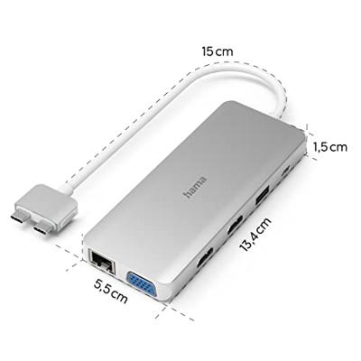 Hama USB-C-hub Multiport Voor Apple MacBook Air En Pro 12-poorts