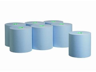 Handdoekrol scott 1laags 350m blauw