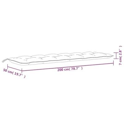 VidaXL Tuinbankkussens 2 st gestreept 200x50x7 cm stof wit en blauw VidaXL Tuinbankkussens 2 st gestreept 200x50x7 cm stof wit en blauw