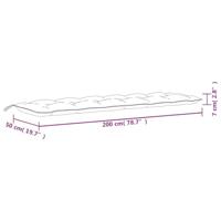 Tuinbankkussens 2 st gestreept 200x50x7 cm stof wit en blauw - thumbnail