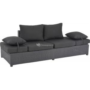 Loungebank Roma l210b80h66 cm zwart