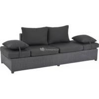 Loungebank Roma l210b80h66 cm zwart - thumbnail