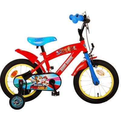 Paw Patrol kinderfiets - jongens - 14 inch - rood/blauw