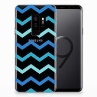 Samsung Galaxy S9 Plus | TPU bumper | Zigzag Blauw - thumbnail