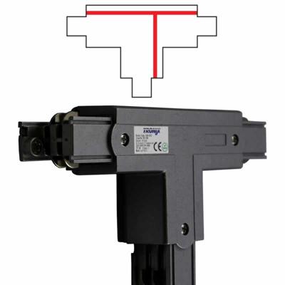 T stuk voor een spanningsrail rechts zwart 169-047