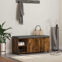 Halbank met kussen Effen Gerookt eiken 100 x 38 x 46 cm - thumbnail