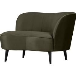 WOOOD Lounge Fauteuil 'Sara' Rechts, Velvet, kleur Warm Groen