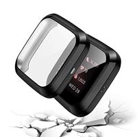 Fitbit Versa 2 Soft TPU case (volledig beschermd) - Zwart - thumbnail