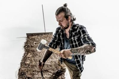 Halder Kunststofhamer | lengte 300 mm hoofd-d. 20 mm | hickory terugslagvrij | hard nylon wit | 1 stuk - 3366.020 3366.020
