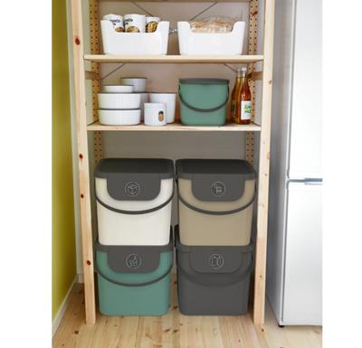 Rotho ALBULA Afvalscheider 38.8x35.5x33.9 cm 40L Cappuccino Rotho ALBULA Afvalscheider 38.8x35.5x33.9 cm 40L Cappuccino