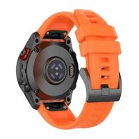 By Qubix - Siliconen sportbandje - Oranje - Compatible met Garmin Fenix 8-47mm - Compatible Garmin bandje - Bandbreedte: 22mm - thumbnail