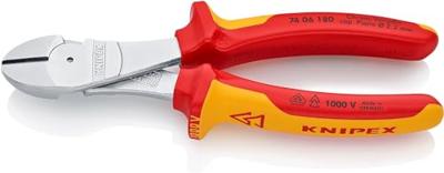 Knipex Kracht-zijsnijtang verchroomd 180 mm - 7406180