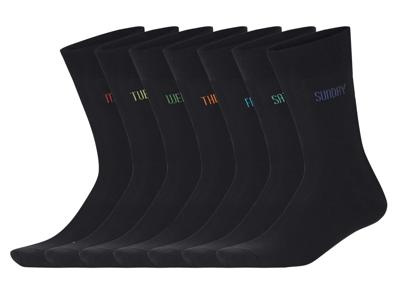 esmara Men 7 Paar heren sokken (Zwart, 39-42)