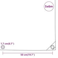 Dekzeil 600 g/m 5x6 m wit - thumbnail