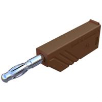 SKS Hirschmann LAS N WS braun Lamellenstekker Stekker, recht Stift-Ø: 4 mm Bruin 1 stuk(s) - thumbnail
