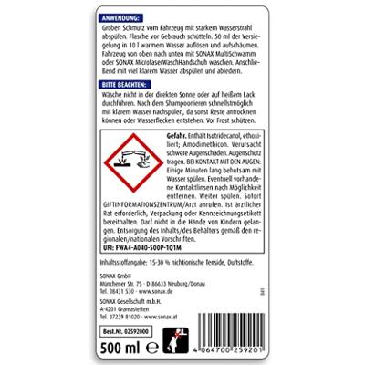 SONAX autoshampoo "xtreme ceramic activeshampoo" ceramic activeshampoo 500 xtreme