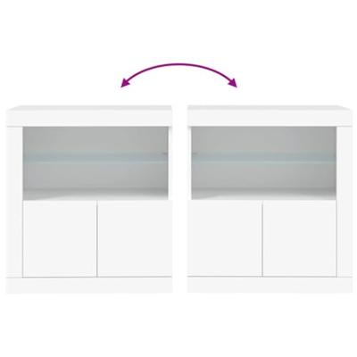 Dressoir met LED-verlichting 60,5x37x67 cm wit Dressoir met LED-verlichting 60,5x37x67 cm wit
