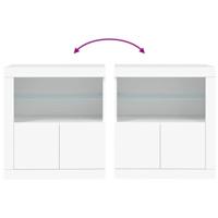 Dressoir met LED-verlichting 60,5x37x67 cm wit - thumbnail